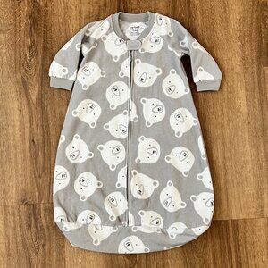 EUC Carters Long Sleeve Fleece Sleep Sack Polar Bear Sz 3-6 months